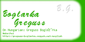 boglarka greguss business card